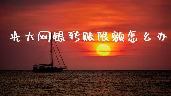 光大网银转账限额怎么办_https://cj002.lansai.wang_金融问答_第1张