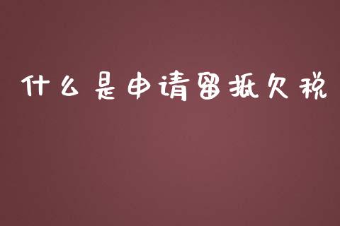 什么是申请留抵欠税_https://cj002.lansai.wang_会计问答_第1张