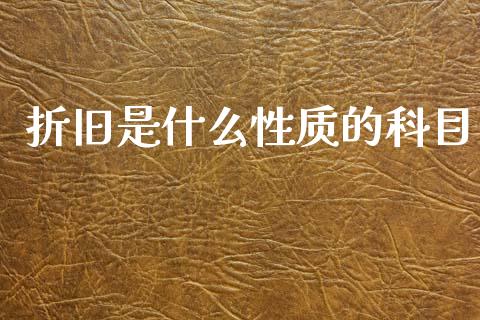 折旧是什么性质的科目_https://cj002.lansai.wang_会计问答_第1张