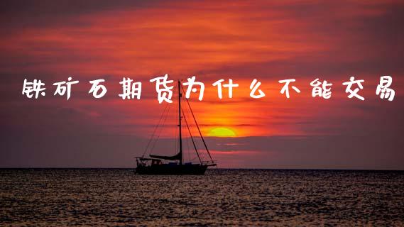 铁矿石期货为什么不能交易_https://cj002.lansai.wang_财经百问_第1张