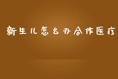 新生儿怎么办合作医疗_https://cj002.lansai.wang_保险问答_第1张