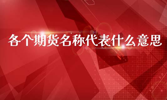 各个期货名称代表什么意思_https://cj002.lansai.wang_金融问答_第1张