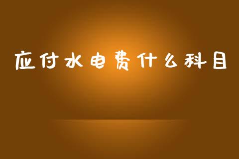 应付水电费什么科目_https://cj002.lansai.wang_会计问答_第1张