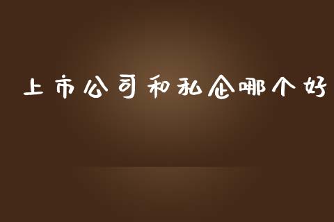 上市公司和私企哪个好_https://cj002.lansai.wang_财经问答_第1张