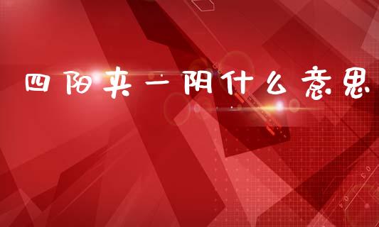 四阳夹一阴什么意思_https://cj002.lansai.wang_财经问答_第1张