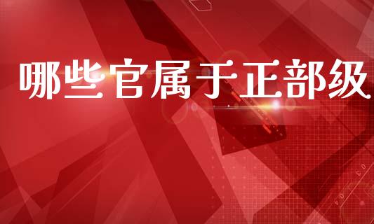 哪些官属于正部级_https://cj002.lansai.wang_金融问答_第1张