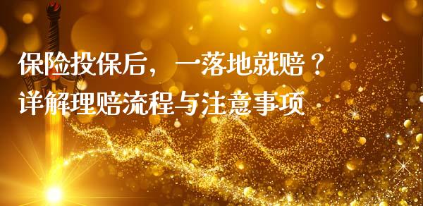 保险投保后,一落地就赔?详解理赔流程与注意事项_理财问答_第1张_财经百问网 保险投保后,一落地就赔?详解理赔流程与注意事项_https://cj002.lansai.wang_理财问答_第1张