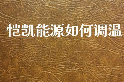 恺凯能源如何调温_https://cj002.lansai.wang_股市问答_第1张