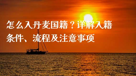 怎么入丹麦国籍？详解入籍条件、流程及注意事项_https://cj002.lansai.wang_财经百问_第1张