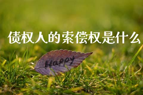 债权人的索偿权是什么_https://cj002.lansai.wang_会计问答_第1张