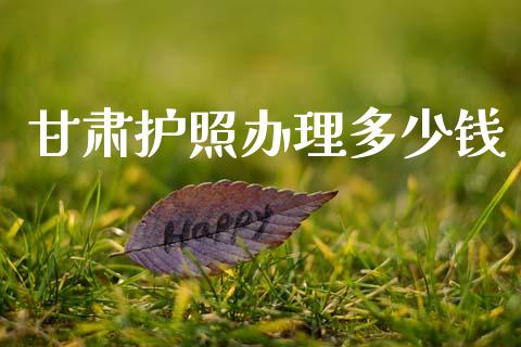 甘肃护照办理多少钱_https://cj002.lansai.wang_财经问答_第1张