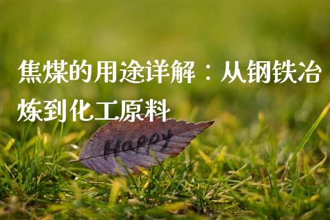 焦煤的用途详解：从钢铁冶炼到化工原料_https://cj002.lansai.wang_金融问答_第1张