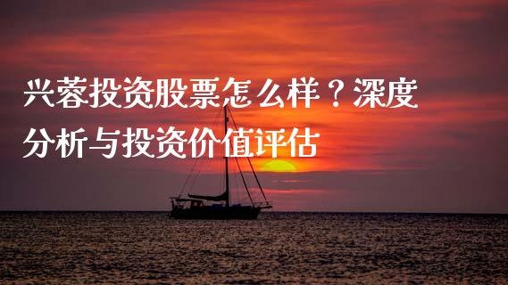 兴蓉投资股票怎么样？深度分析与投资价值评估_https://cj002.lansai.wang_财经百问_第1张