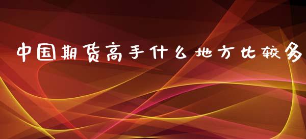 中国期货高手什么地方比较多_https://cj002.lansai.wang_会计问答_第1张