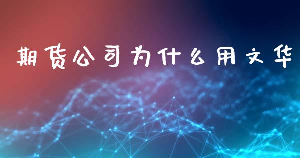 期货公司为什么用文华_https://cj002.lansai.wang_财经问答_第1张