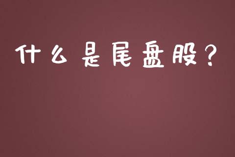 什么是尾盘股？_https://cj002.lansai.wang_保险问答_第1张