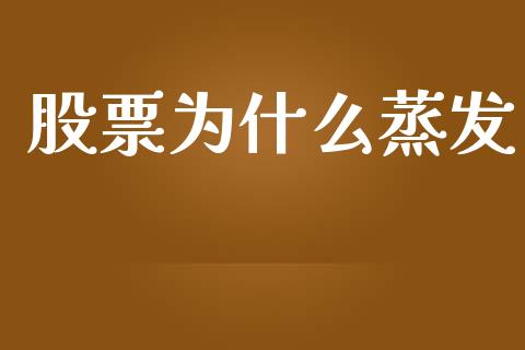 股票为什么蒸发_https://cj002.lansai.wang_股市问答_第1张