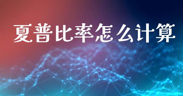 夏普比率怎么计算_期货问答_第1张_财经百问网 夏普比率怎么计算_https://cj002.lansai.wang_期货问答_第1张