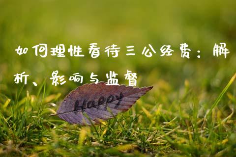 如何理性看待三公经费：解析、影响与监督_https://cj002.lansai.wang_金融问答_第1张