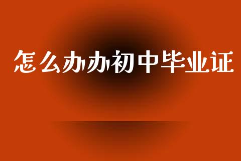 怎么办办初中毕业证_https://cj002.lansai.wang_保险问答_第1张