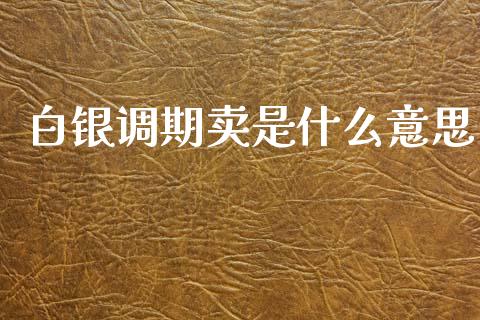 白银调期卖是什么意思_https://cj002.lansai.wang_保险问答_第1张