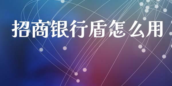 招商银行盾怎么用_https://cj002.lansai.wang_金融问答_第1张