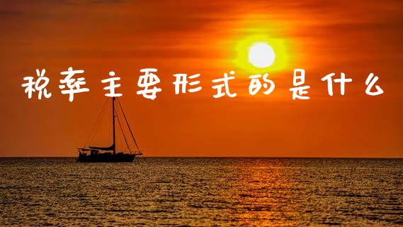 税率主要形式的是什么_https://cj002.lansai.wang_会计问答_第1张