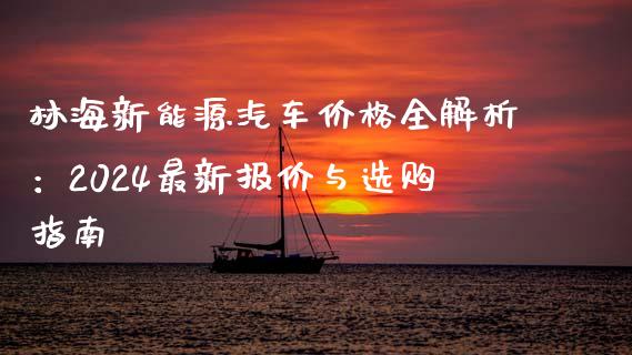 林海新能源汽车价格全解析：2024最新报价与选购指南_https://cj002.lansai.wang_财经问答_第1张