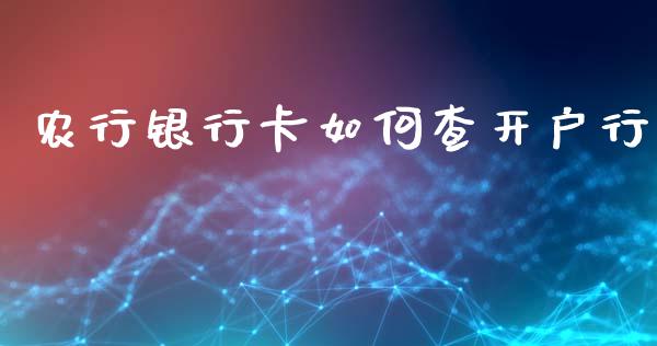农行银行卡如何查开户行_https://cj002.lansai.wang_理财问答_第1张