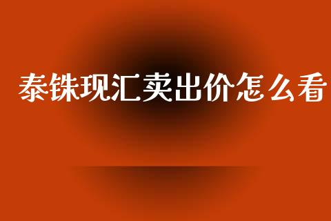 泰铢现汇卖出价怎么看_https://cj002.lansai.wang_财经问答_第1张