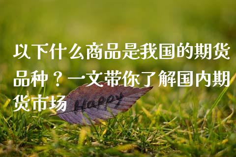 以下什么商品是我国的期货品种?一文带你了解国内期货市场_财经百问_第1张_财经百问网 以下什么商品是我国的期货品种?一文带你了解国内期货市场_https://cj002.lansai.wang_财经百问_第1张