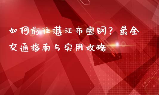 如何前往湛江市宝钢?最全交通指南与实用攻略_期货问答_第1张_财经百问网 如何前往湛江市宝钢?最全交通指南与实用攻略_https://cj002.lansai.wang_期货问答_第1张