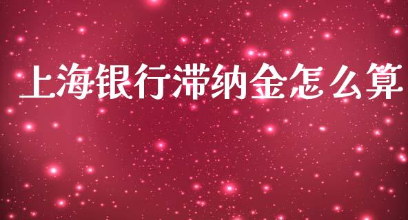 上海银行滞纳金怎么算_https://cj002.lansai.wang_财经问答_第1张