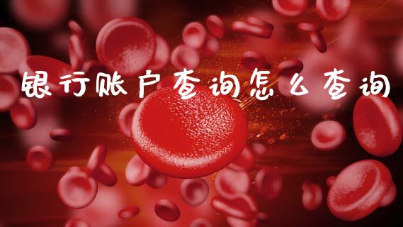 银行账户查询怎么查询_https://cj002.lansai.wang_理财问答_第1张
