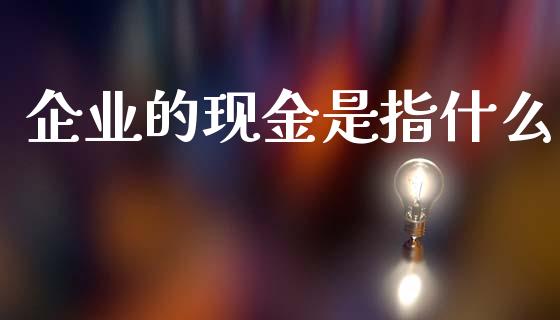 企业的现金是指什么_https://cj002.lansai.wang_会计问答_第1张