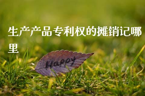 生产产品专利权的摊销记哪里_https://cj002.lansai.wang_期货问答_第1张