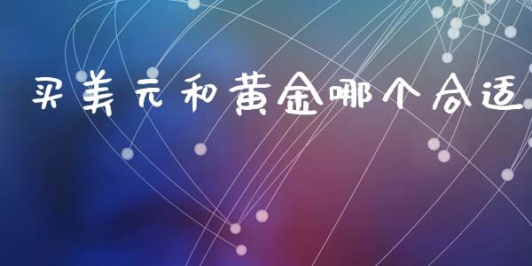 买美元和黄金哪个合适_https://cj002.lansai.wang_期货问答_第1张