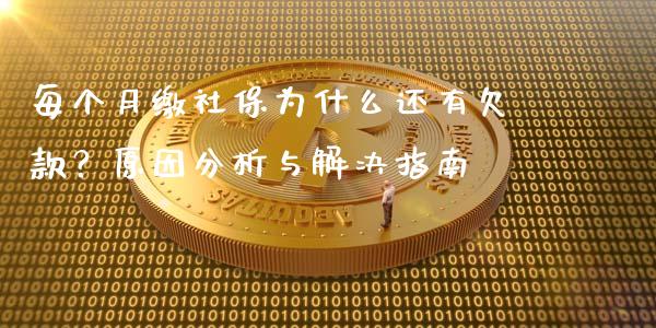 每个月缴社保为什么还有欠款？原因分析与解决指南_https://cj002.lansai.wang_理财问答_第1张