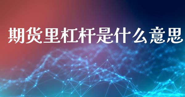 期货里杠杆是什么意思_https://cj002.lansai.wang_期货问答_第1张
