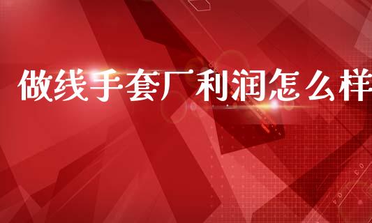做线手套厂利润怎么样_https://cj002.lansai.wang_期货问答_第1张