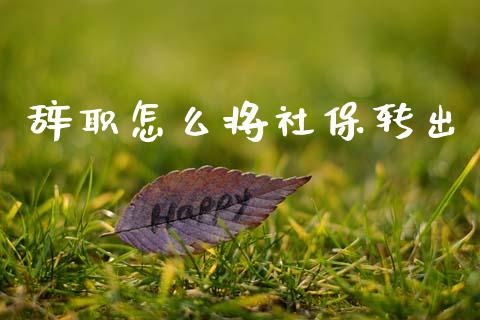 辞职怎么将社保转出_https://cj002.lansai.wang_保险问答_第1张