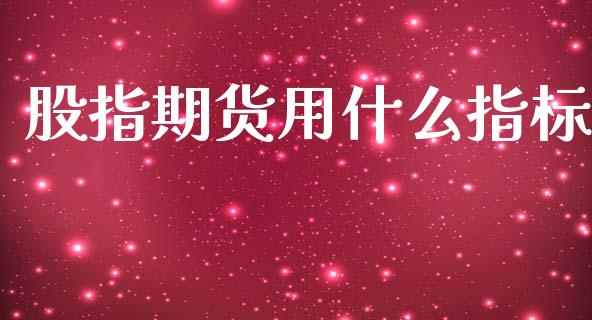 股指期货用什么指标_https://cj002.lansai.wang_期货问答_第1张