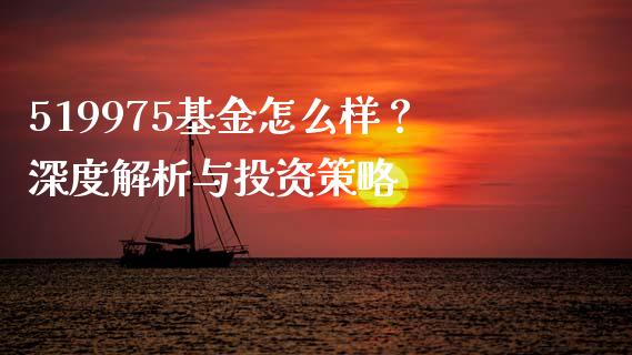 519975基金怎么样？深度解析与投资策略_https://cj002.lansai.wang_股市问答_第1张