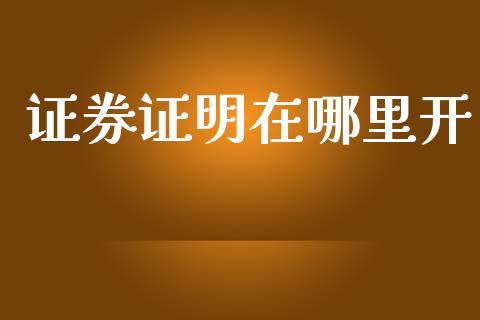 证券证明在哪里开_https://cj002.lansai.wang_股市问答_第1张