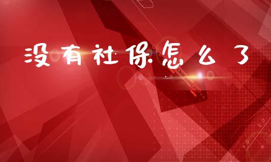 没有社保怎么了_https://cj002.lansai.wang_保险问答_第1张