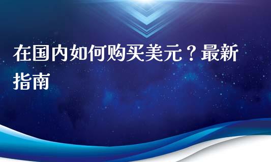 在国内如何购买美元？最新指南_https://cj002.lansai.wang_金融问答_第1张