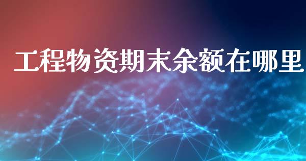 工程物资期末余额在哪里_https://cj002.lansai.wang_金融问答_第1张
