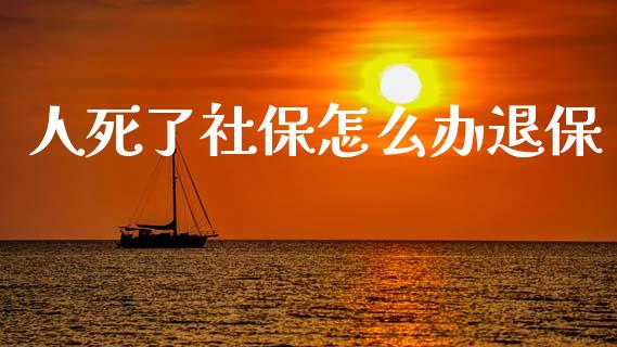 人死了社保怎么办退保_https://cj002.lansai.wang_保险问答_第1张