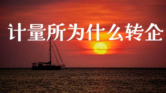计量所为什么转企_https://cj002.lansai.wang_会计问答_第1张
