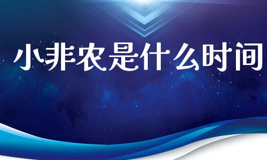 小非农是什么时间_https://cj002.lansai.wang_财经问答_第1张